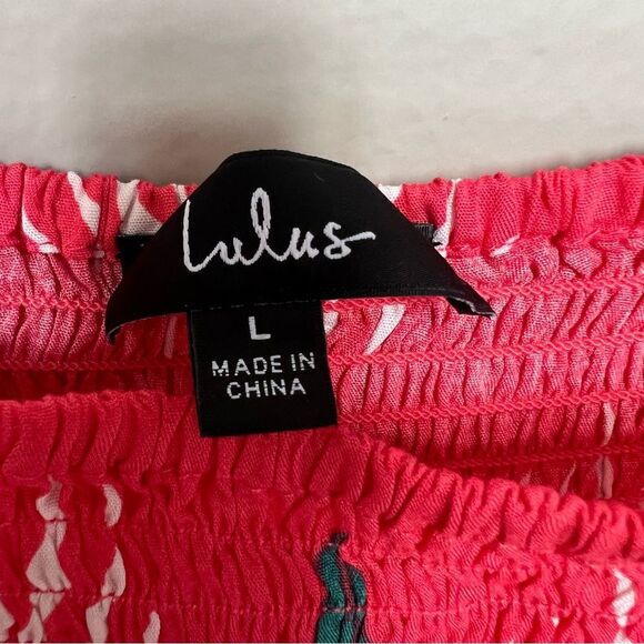 Lulus Trancoso Coral Floral Print Two-Piece Maxi Dress Size Large Tropical Pink - Picture 9 of 16